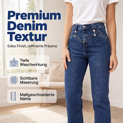 📣📣50%Rabatt!!!🎉✨High-Waist-Jeans mit Formungseffekt – Leichter Denim, bequemer Sitz & zeitloses Design – Ideal für Frühling, Herbst & entspannte Stunden