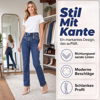 📣📣50%Rabatt!!!🎉✨High-Waist-Jeans mit Formungseffekt – Leichter Denim, bequemer Sitz & zeitloses Design – Ideal für Frühling, Herbst & entspannte Stunden