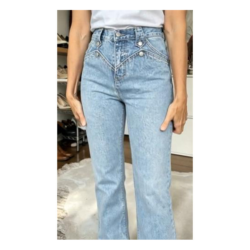 📣📣50%Rabatt!!!🎉✨High-Waist-Jeans mit Formungseffekt – Leichter Denim, bequemer Sitz & zeitloses Design – Ideal für Frühling, Herbst & entspannte Stunden