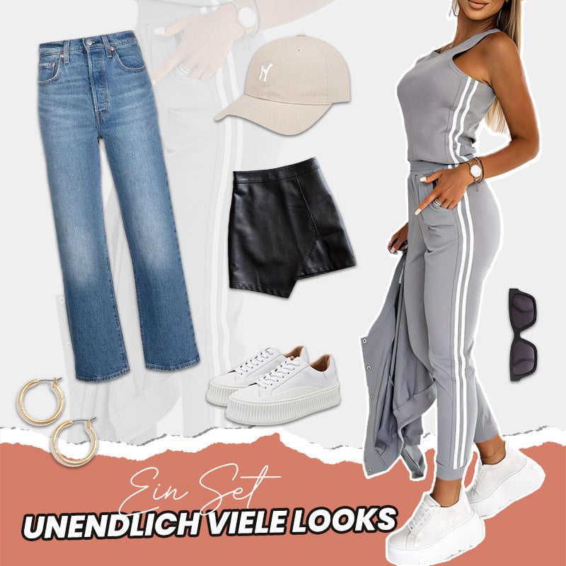 📢📢50%Rabatt!!!🎉✨Lässiges 3-teiliges Set für Damen - Jacke, Tanktop und Hose