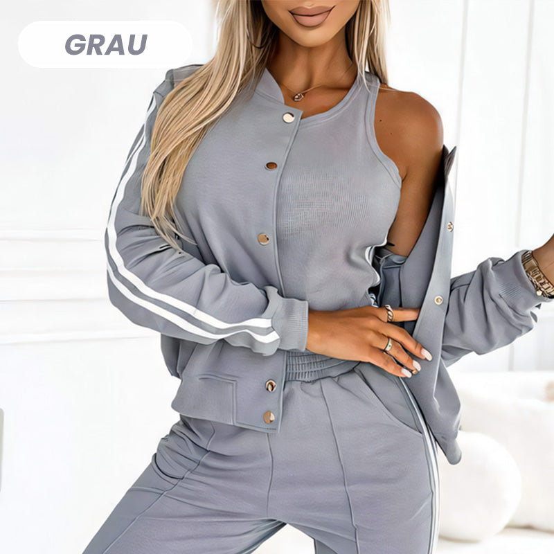 📢📢50%Rabatt!!!🎉✨Lässiges 3-teiliges Set für Damen - Jacke, Tanktop und Hose