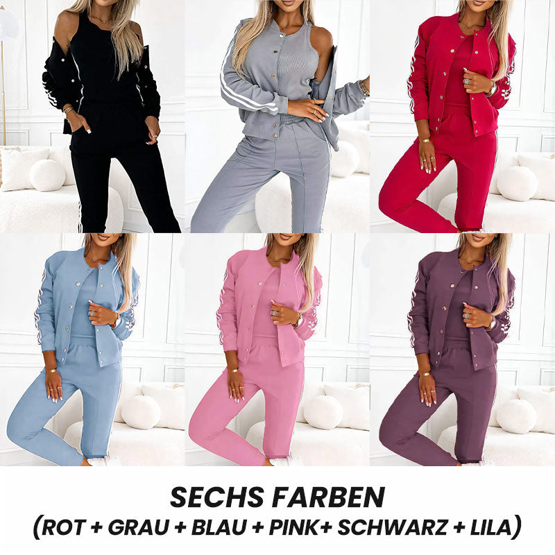 📢📢50%Rabatt!!!🎉✨Lässiges 3-teiliges Set für Damen - Jacke, Tanktop und Hose