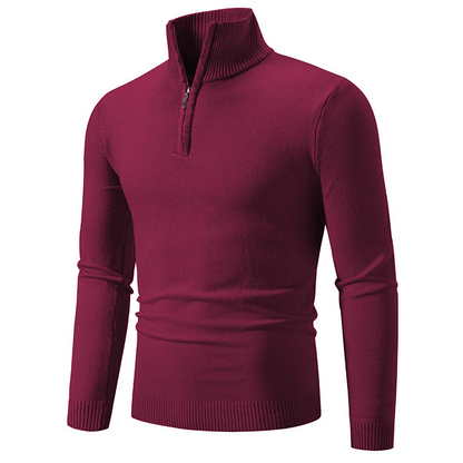 📢📢50%Rabatt!!!🎉✨Modischer Herrenpullover mit Stehkragen und Viertelreißverschluss