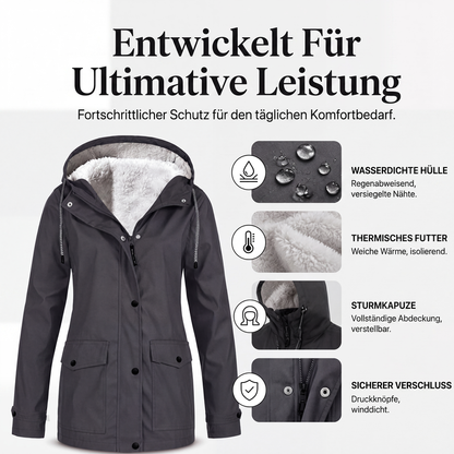 💎Neuheiten 🧥 Winddichte Jacke mit weichem Fleecefutter und Kapuze – für alle Wetterlagen