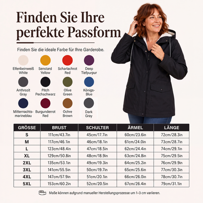 💎Neuheiten 🧥 Winddichte Jacke mit weichem Fleecefutter und Kapuze – für alle Wetterlagen