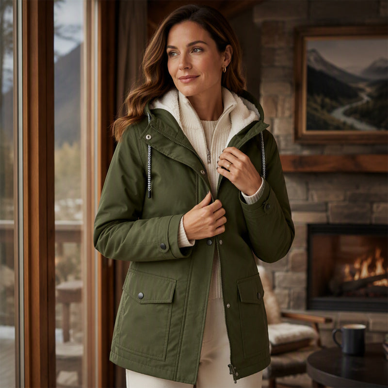 💎Neuheiten 🧥 Winddichte Jacke mit weichem Fleecefutter und Kapuze – für alle Wetterlagen