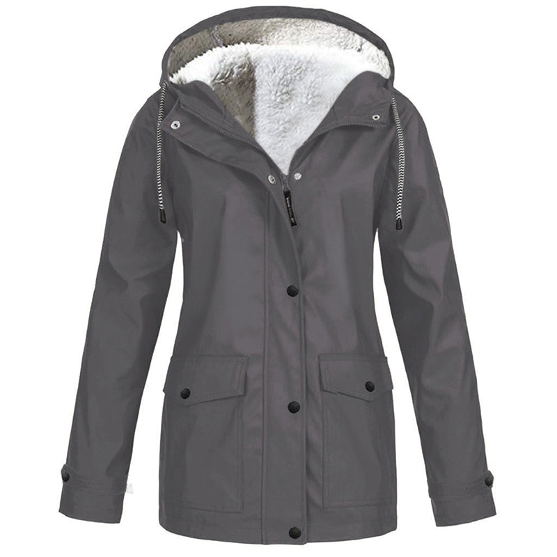 💎Neuheiten 🧥 Winddichte Jacke mit weichem Fleecefutter und Kapuze – für alle Wetterlagen