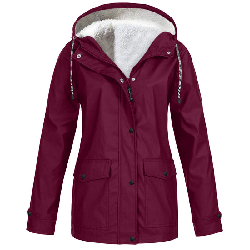 💎Neuheiten 🧥 Winddichte Jacke mit weichem Fleecefutter und Kapuze – für alle Wetterlagen