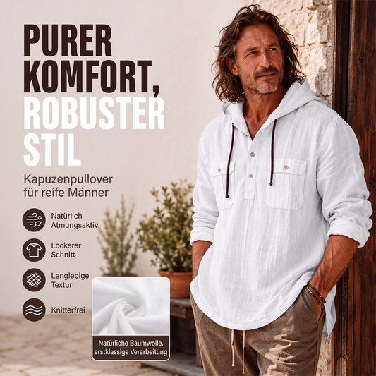 📢📢50%Rabatt!!!🎉✨Herren-Freizeithemd mit langen Ärmeln und Kapuze