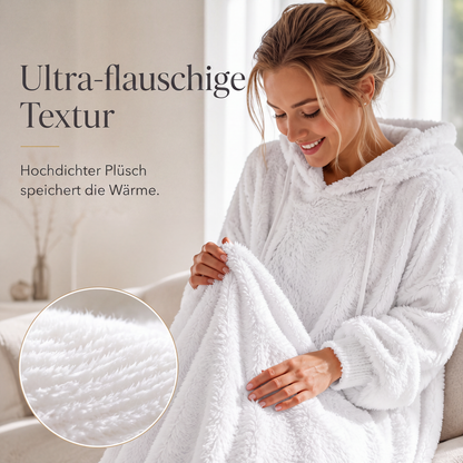 📢📢50%Rabatt!!!🎉✨Lässiges Plüsch-Kapuzen-Loungewear-Kleid für Damen