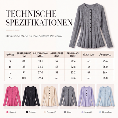🌸 Cardigan mit Zopfmuster – Hochwertige Qualität, feminine Passform & vielseitig kombinierbar – Perfekt für jeden Look – Jetzt 50% Rabatt!