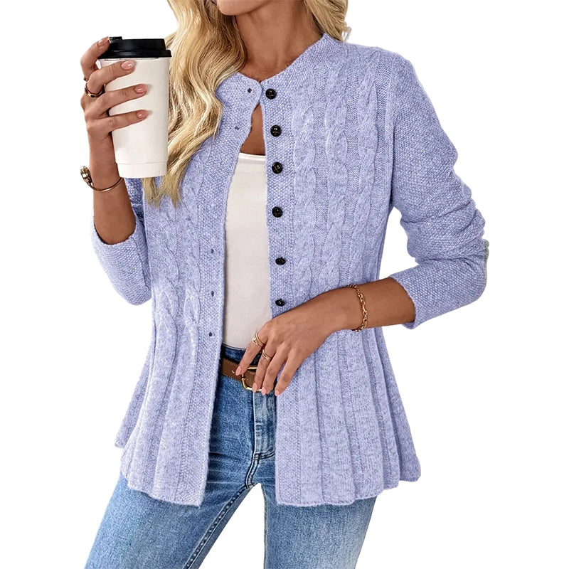 🌸 Cardigan mit Zopfmuster – Hochwertige Qualität, feminine Passform & vielseitig kombinierbar – Perfekt für jeden Look – Jetzt 50% Rabatt!
