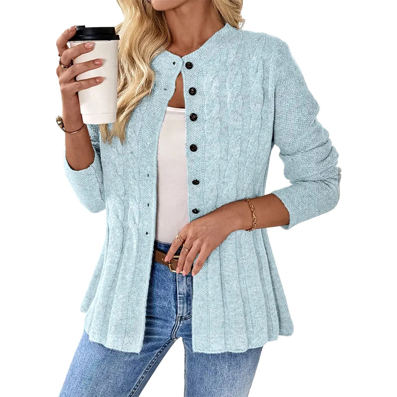 🌸 Cardigan mit Zopfmuster – Hochwertige Qualität, feminine Passform & vielseitig kombinierbar – Perfekt für jeden Look – Jetzt 50% Rabatt!