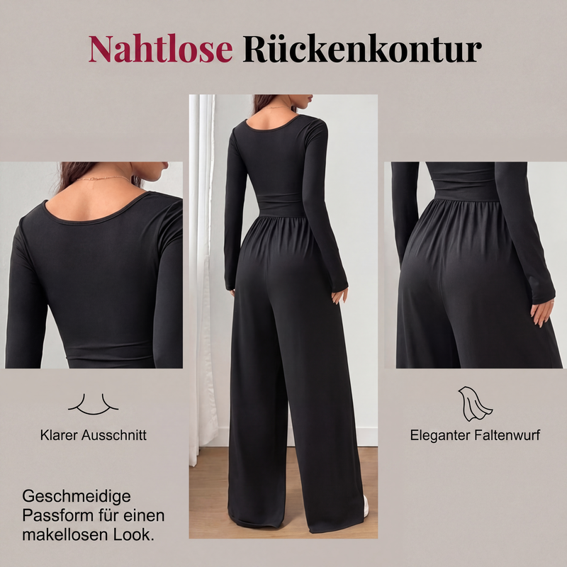 📢📢50%Rabatt!!!🎉✨Lässiger Weitbein-Jumpsuit mit quadratischem Ausschnitt für Damen