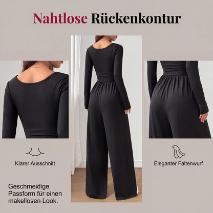 📢📢50%Rabatt!!!🎉✨Lässiger Weitbein-Jumpsuit mit quadratischem Ausschnitt für Damen