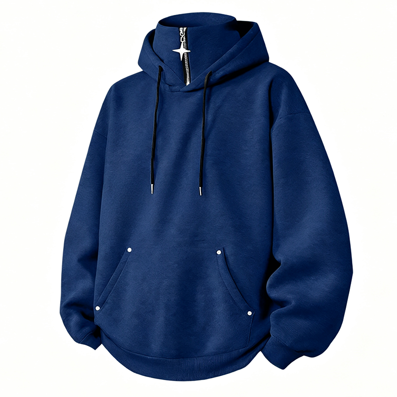 📢📢50%Rabatt!!!🎉✨Herren Casual Hoodie mit hohem Kragen, lockere Passform