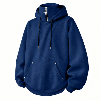 📢📢50%Rabatt!!!🎉✨Herren Casual Hoodie mit hohem Kragen, lockere Passform