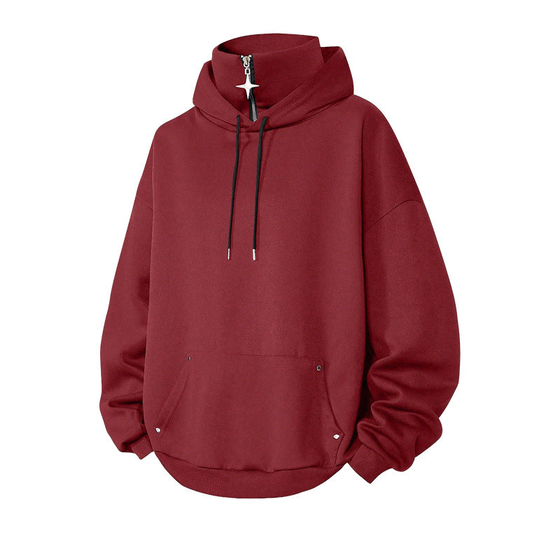 📢📢50%Rabatt!!!🎉✨Herren Casual Hoodie mit hohem Kragen, lockere Passform