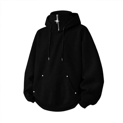 📢📢50%Rabatt!!!🎉✨Herren Casual Hoodie mit hohem Kragen, lockere Passform