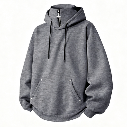 📢📢50%Rabatt!!!🎉✨Herren Casual Hoodie mit hohem Kragen, lockere Passform