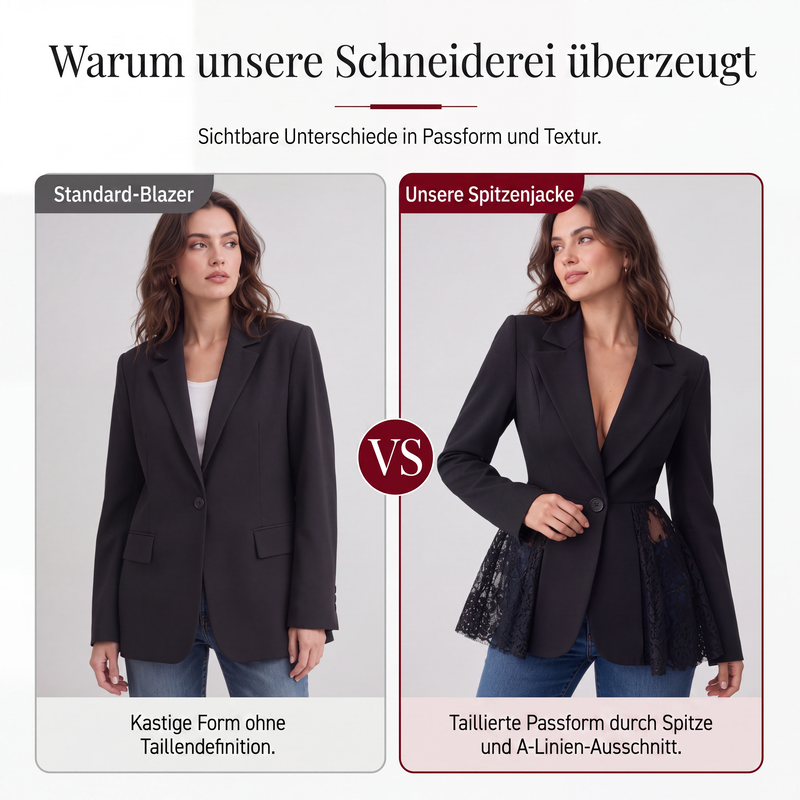 📢📢50%Rabatt!!!🎉✨Damen-Blazer aus Spitze im Patchwork-Stil – Romantischer Spitzen-Look, vielseitig kombinierbar & femininer Schnitt – Perfekt für Büro, Alltag & besondere Anlässe – Jetzt -50%!