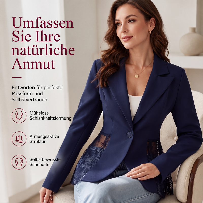 📢📢50%Rabatt!!!🎉✨Damen-Blazer aus Spitze im Patchwork-Stil – Romantischer Spitzen-Look, vielseitig kombinierbar & femininer Schnitt – Perfekt für Büro, Alltag & besondere Anlässe – Jetzt -50%!