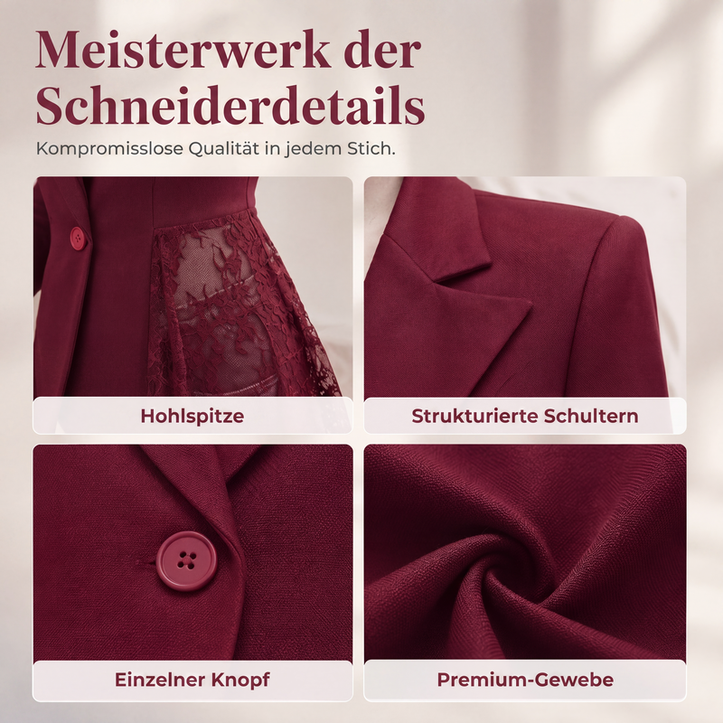 📢📢50%Rabatt!!!🎉✨Damen-Blazer aus Spitze im Patchwork-Stil – Romantischer Spitzen-Look, vielseitig kombinierbar & femininer Schnitt – Perfekt für Büro, Alltag & besondere Anlässe – Jetzt -50%!