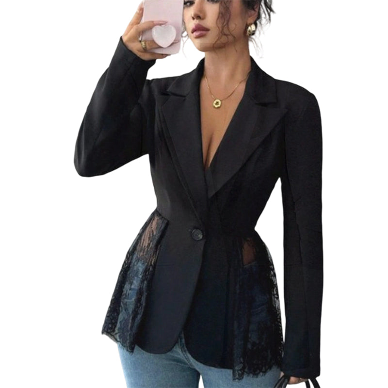 📢📢50%Rabatt!!!🎉✨Damen-Blazer aus Spitze im Patchwork-Stil – Romantischer Spitzen-Look, vielseitig kombinierbar & femininer Schnitt – Perfekt für Büro, Alltag & besondere Anlässe – Jetzt -50%!