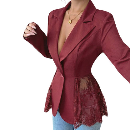 📢📢50%Rabatt!!!🎉✨Damen-Blazer aus Spitze im Patchwork-Stil – Romantischer Spitzen-Look, vielseitig kombinierbar & femininer Schnitt – Perfekt für Büro, Alltag & besondere Anlässe – Jetzt -50%!
