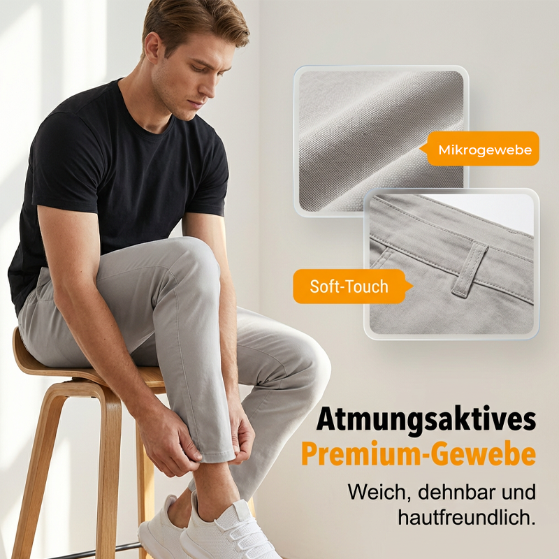 👖 50 % RABATT | Schluss mit steifen Alltagshosen – Moderne Herren Stretch-Hose mit schmalem Bein
