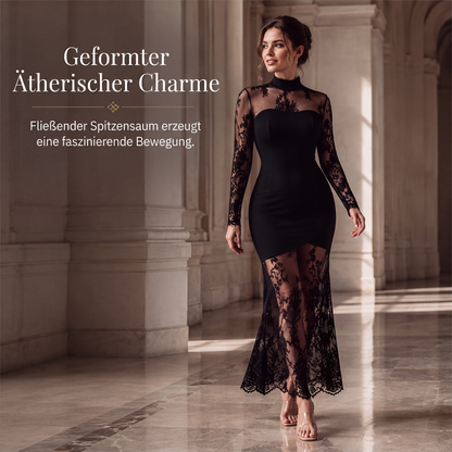 📢🎉50%Rabatt!!!🛍️✨Langärmliges Maxikleid für Damen mit Spitzeneinsatz