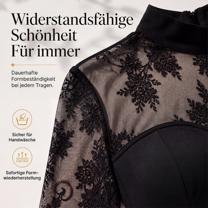 📢🎉50%Rabatt!!!🛍️✨Langärmliges Maxikleid für Damen mit Spitzeneinsatz