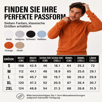 📢📢50%Rabatt!!!🎉✨Rollkragen-Zopfmusterpullover für Herren
