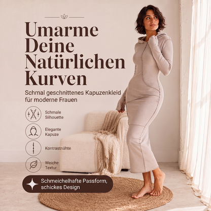 📢📢50%Rabatt!!!🎉✨Tailliertes Damen-Maxikleid mit Kapuze