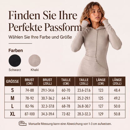 📢📢50%Rabatt!!!🎉✨Tailliertes Damen-Maxikleid mit Kapuze