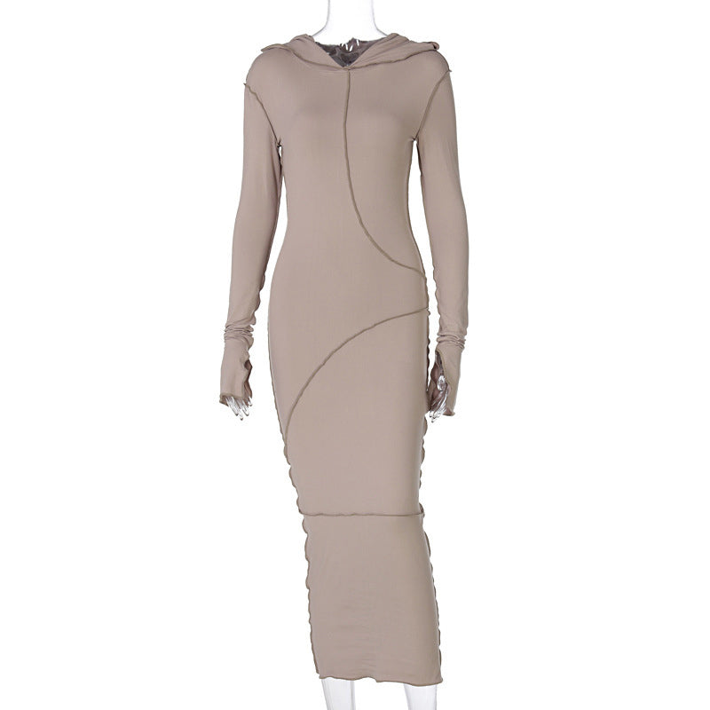 📢📢50%Rabatt!!!🎉✨Tailliertes Damen-Maxikleid mit Kapuze