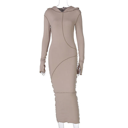 📢📢50%Rabatt!!!🎉✨Tailliertes Damen-Maxikleid mit Kapuze