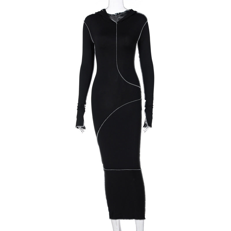 📢📢50%Rabatt!!!🎉✨Tailliertes Damen-Maxikleid mit Kapuze