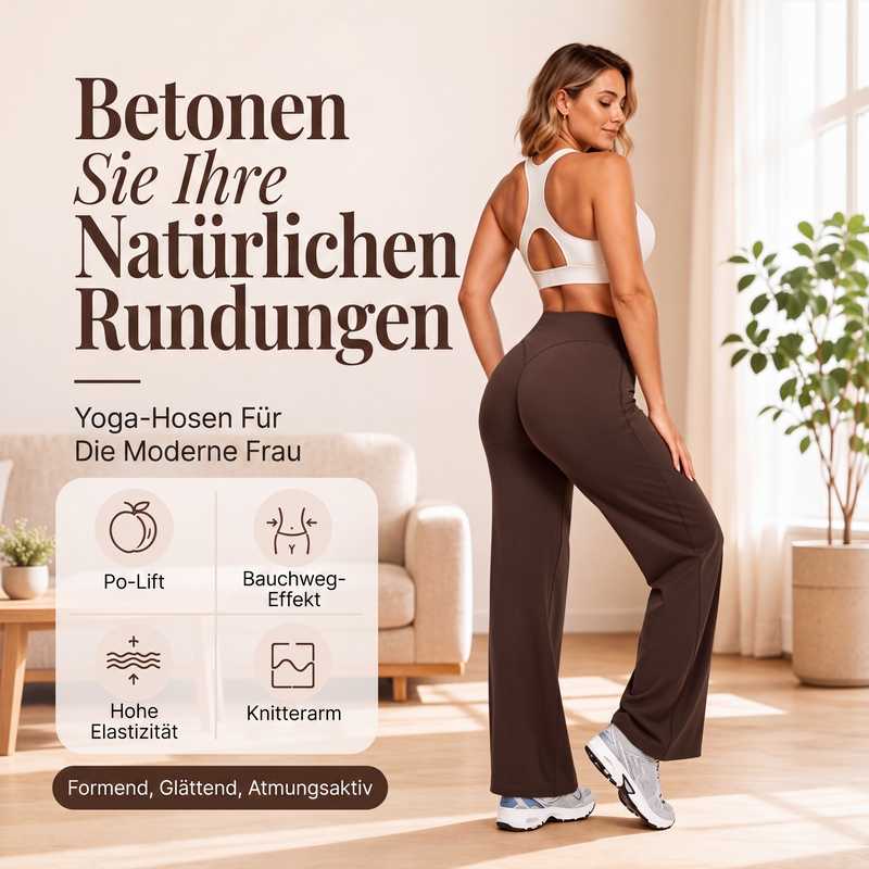 📢📢50%Rabatt!!!🎉✨Damen Yoga-Hose mit hoher Taille & weitem Bein – Bequemer Stretch, figurschmeichelnder Schnitt & vielseitig kombinierbar – Perfekt für Yoga, Sport & Alltag