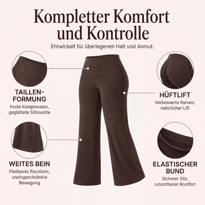 📢📢50%Rabatt!!!🎉✨Damen Yoga-Hose mit hoher Taille & weitem Bein – Bequemer Stretch, figurschmeichelnder Schnitt & vielseitig kombinierbar – Perfekt für Yoga, Sport & Alltag