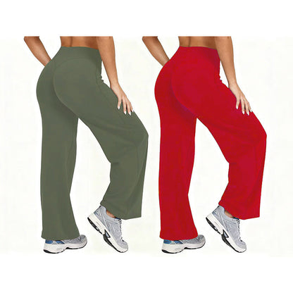 📢📢50%Rabatt!!!🎉✨Damen Yoga-Hose mit hoher Taille & weitem Bein – Bequemer Stretch, figurschmeichelnder Schnitt & vielseitig kombinierbar – Perfekt für Yoga, Sport & Alltag
