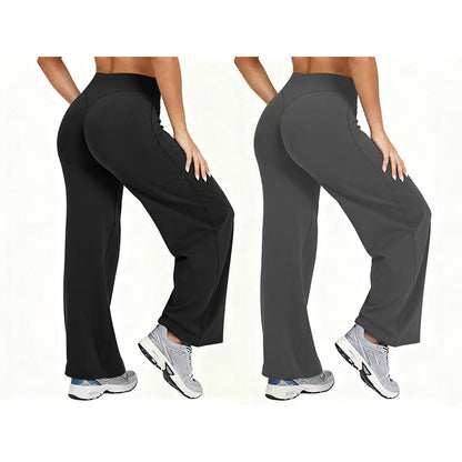 📢📢50%Rabatt!!!🎉✨Damen Yoga-Hose mit hoher Taille & weitem Bein – Bequemer Stretch, figurschmeichelnder Schnitt & vielseitig kombinierbar – Perfekt für Yoga, Sport & Alltag