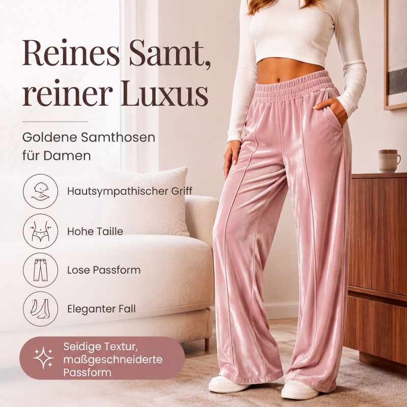 Elegante Samt-Weithosen für Damen
