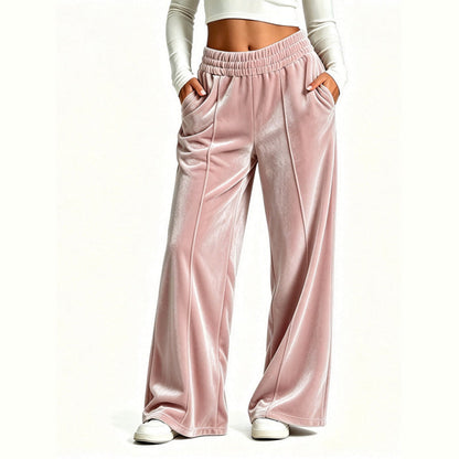 Elegante Samt-Weithosen für Damen