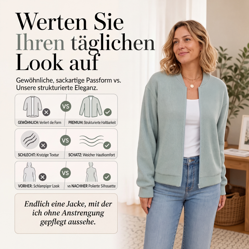 Lässige Damen-Strick-Baseballjacke