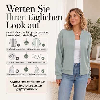 Lässige Damen-Strick-Baseballjacke