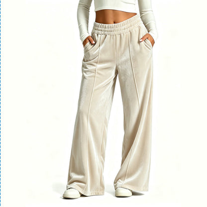 Elegante Samt-Weithosen für Damen