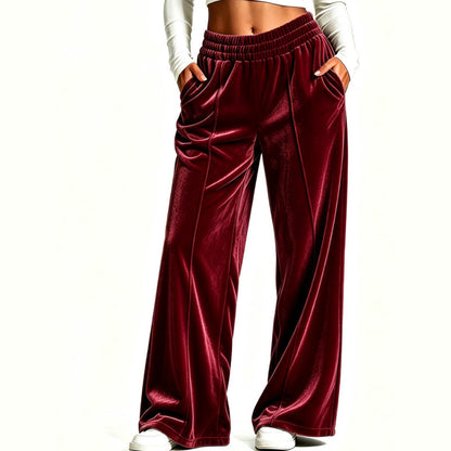 Elegante Samt-Weithosen für Damen