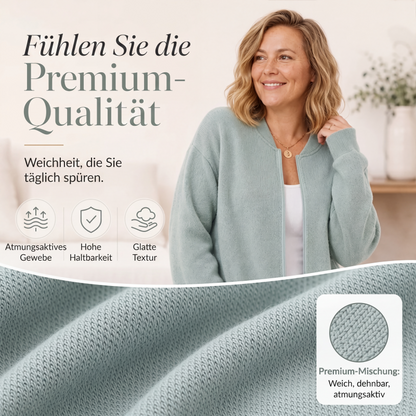 Lässige Damen-Strick-Baseballjacke