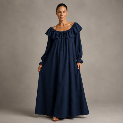 📢📢50%Rabatt!!!🎉✨Lässiges Off-Shoulder-Maxikleid für Damen